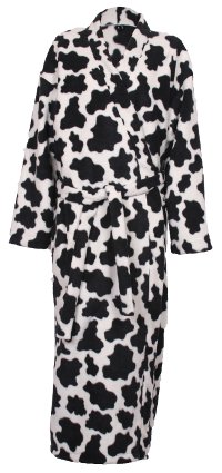 Cow Pattern Fleece Dressing Gown